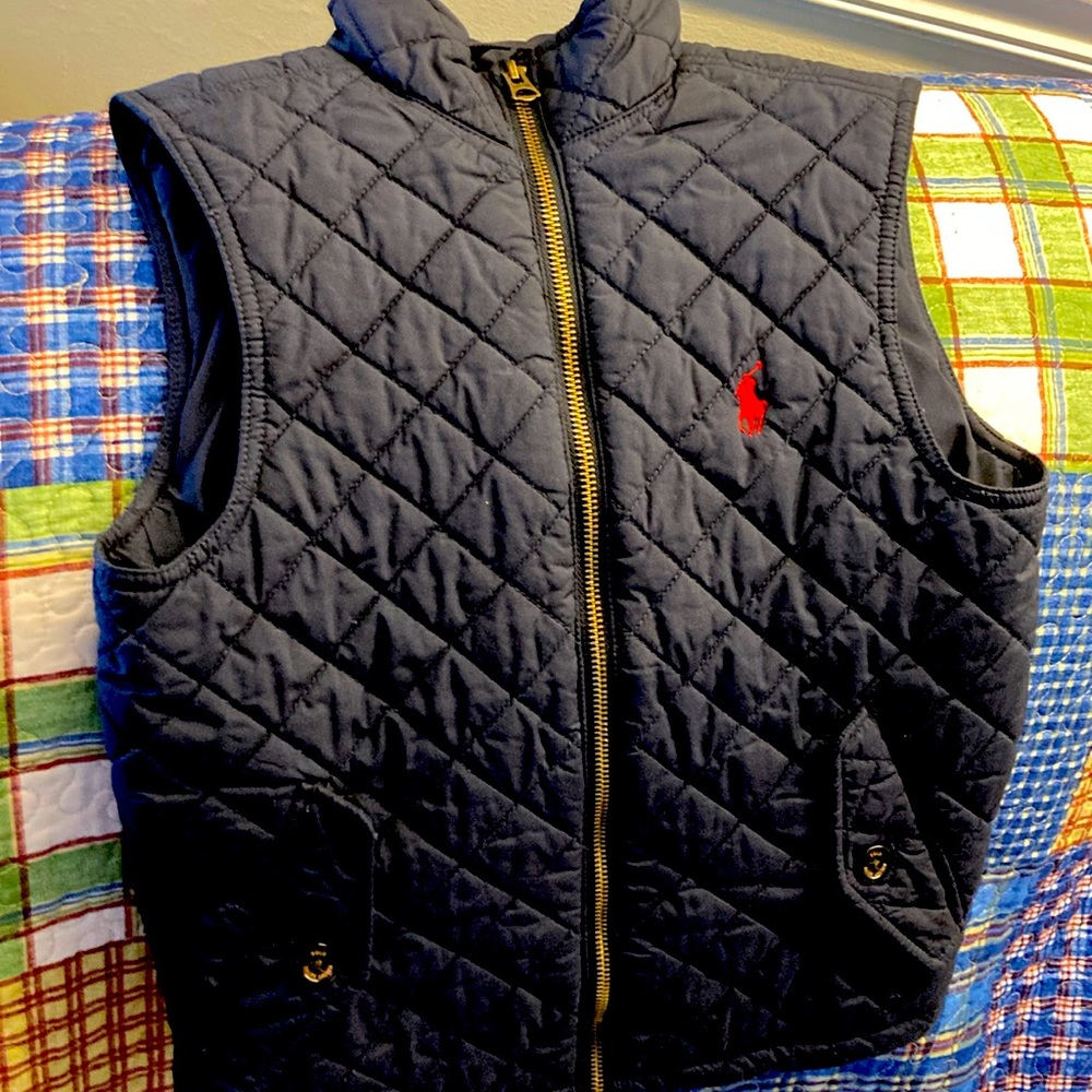 Boys size small(8) Polo Ralph Lauren quilted full zip vest